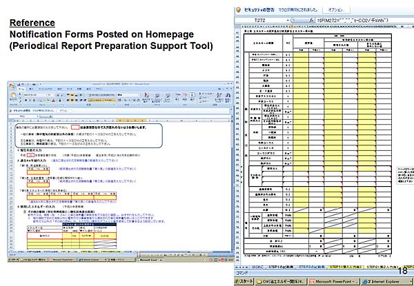 Reference Notification Forms Posted on Homepage (Periodical Report Preparation Support Tool)